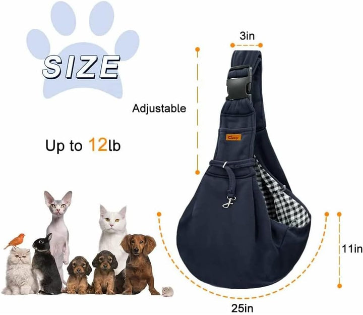 CUBY Hundetragetasche, Sommer Hund Tragetasche, Atmungsaktiv und verstellbar Haustier-Schlinge Trage