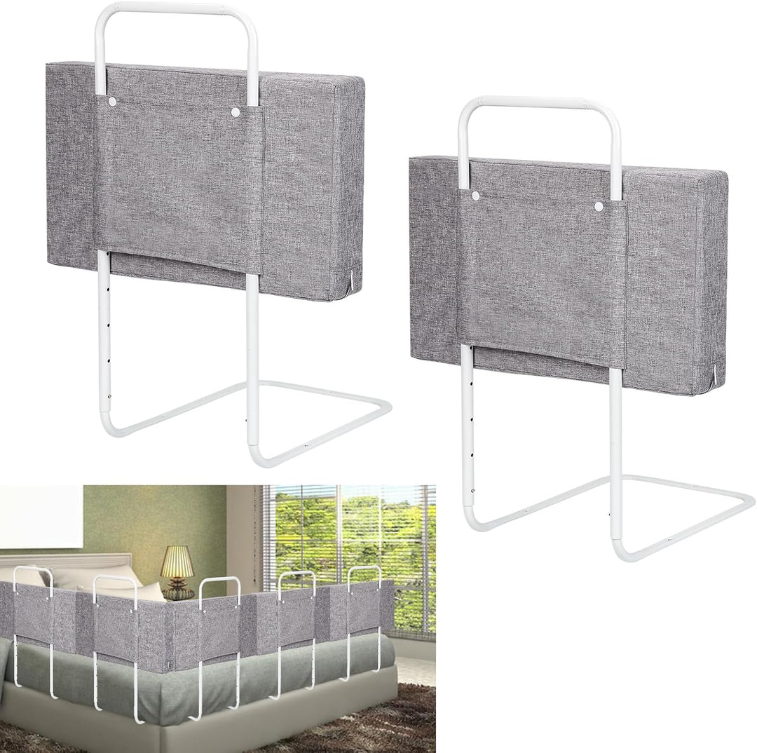 Ansobea 2X Bettgitter 50cm Bettschutzgitter für Kinderbett, Rausfallschutz Bett Bettgitter, Weich Hö