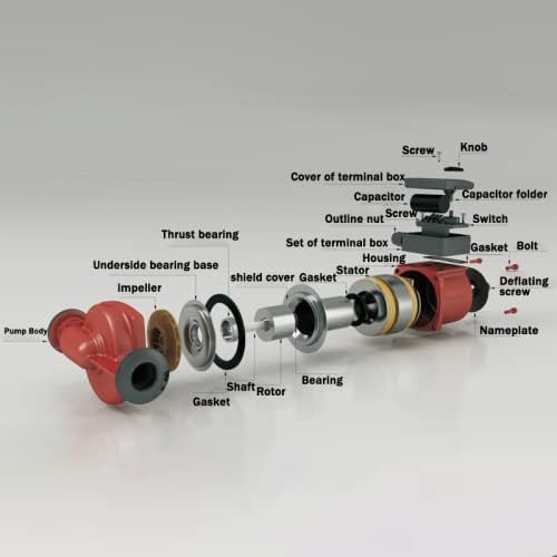 SHYLIYU Heisswasser-Umwälzpumpe Trinkwasser-Zirkulationspumpe Druckerhöhungspumpe Haushaltsübertragu