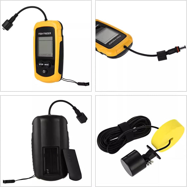 A31DS Fischfinder 100m Tragbar Echolot Sonar Sensor LCD Alarm Fischfinder Fischortungsgerät Wireless