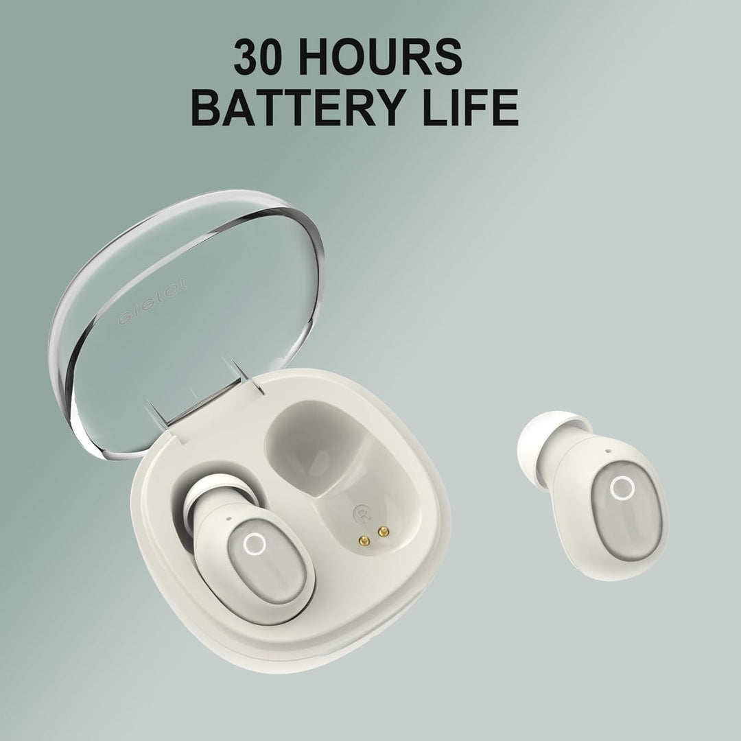 eleror Mini BT Kopfhörer T1, Drahtlose Bluetooth Ohrhörer für Kleine Ohren Kanal Kristall Ohrstöpsel