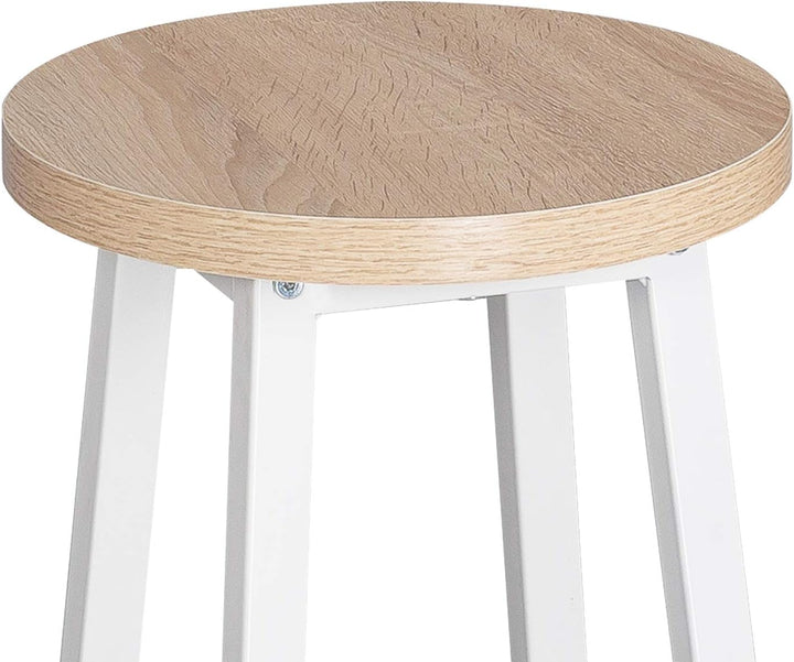 WOLTU 4X Barhocker Bistrohocker Tresenhocker Barstuhl, Gestell aus stabilem Stahl, Stizfläche aus MD