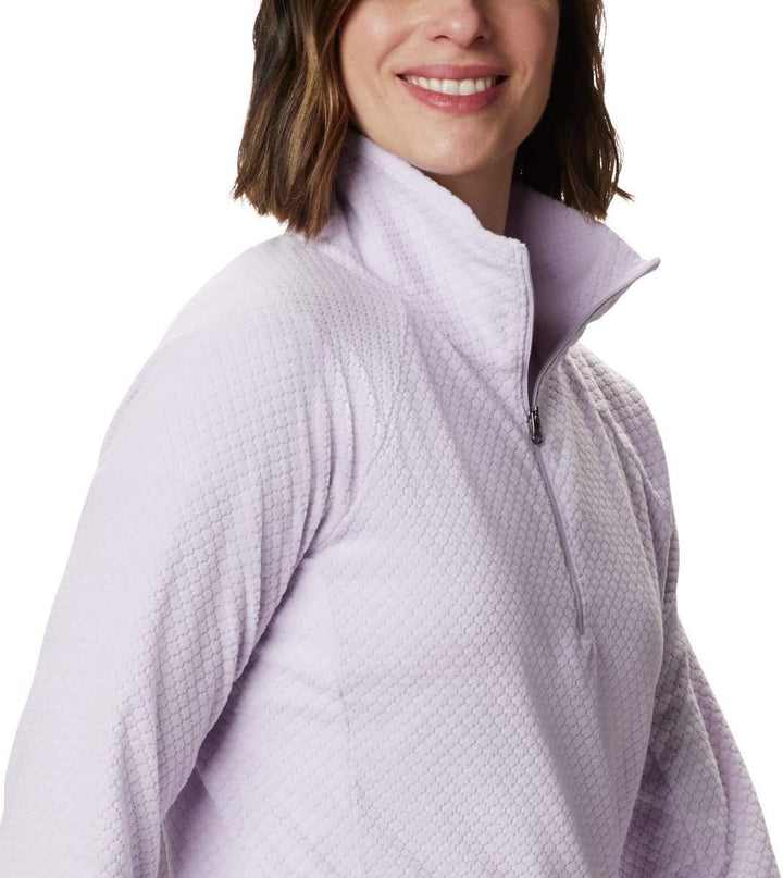 Columbia Fleecejacke mit halbem Reissverschluss für Damen, GLACIAL IV PRINT, AK1130 S Pale Lilac Qui