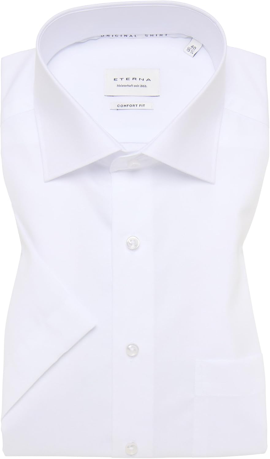 ETERNA Herren Original Shirt MODERN FIT 38 Kragen / 67 Ärmel Weiss, 38 Kragen / 67 Ärmel Weiss