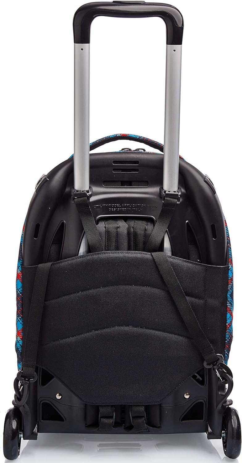 Invicta TROLLEY, Rucksack mit Trolleyfunktion, 3 in 1, Schulranzen mit Rollen, Abnehmbarer Rucksack,