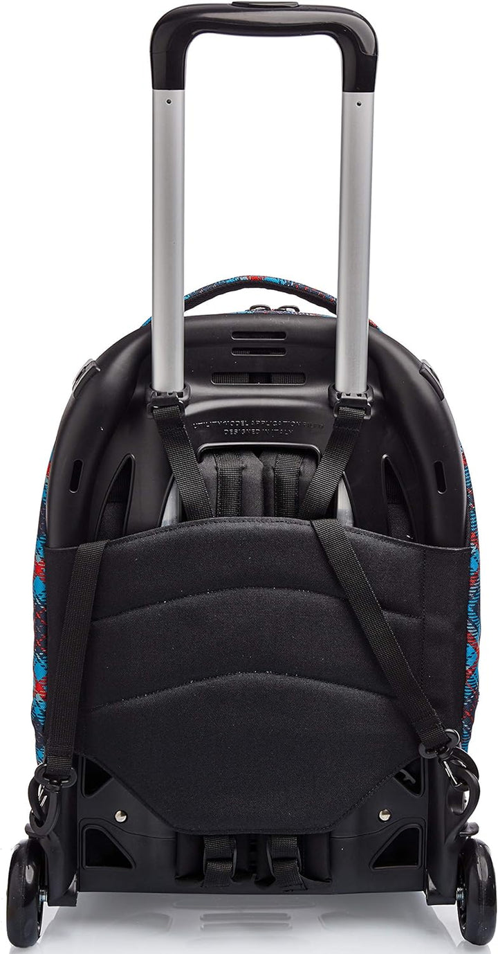 Invicta TROLLEY, Rucksack mit Trolleyfunktion, 3 in 1, Schulranzen mit Rollen, Abnehmbarer Rucksack,