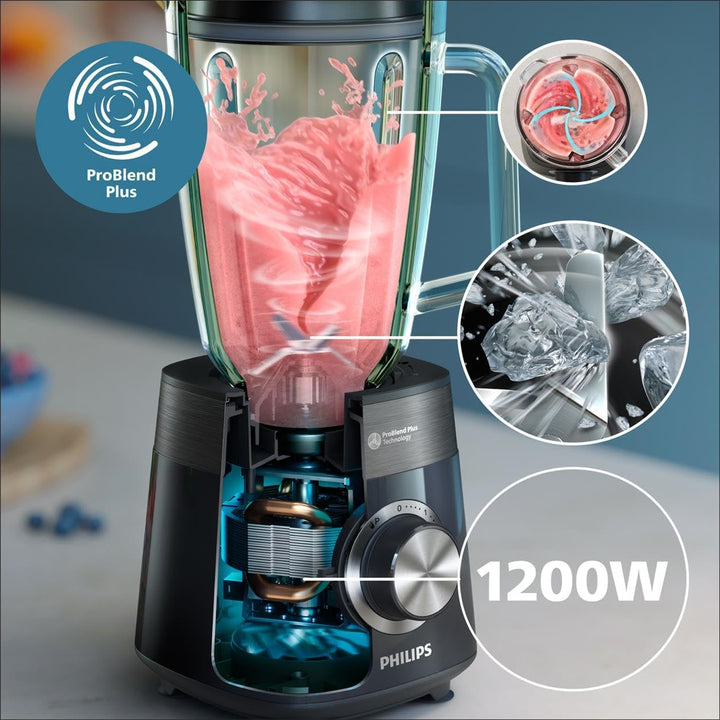 Philips 5000-Serie Standmixer inkl. Blend-and-go-Behälter - 1200 W. 2L maximales Fassungsvermögen. P