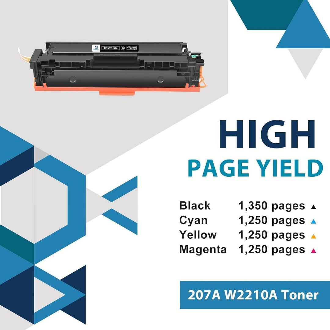 207A 207X MFP M283fdw Toner: Kompatible für HP 207A 207X Color Laserjet Pro MFP M283fdw Toner Schwar