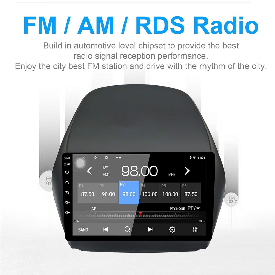 EZoneTronics Android 10.1 für Hyundai Tucson IX35 2011-2015 Autoradio Stereo Head Unit 10 Zoll Touch