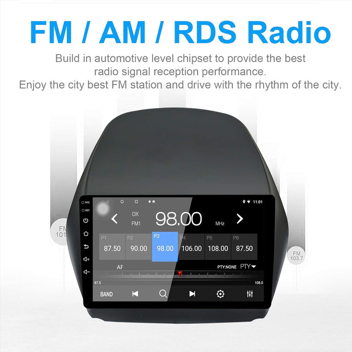 EZoneTronics Android 10.1 für Hyundai Tucson IX35 2011-2015 Autoradio Stereo Head Unit 10 Zoll Touch