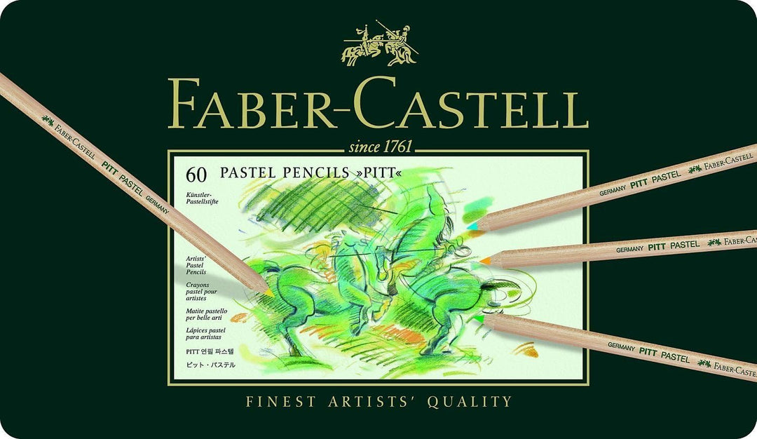 Faber-Castell 112160 - Farbstift Pitt Pastell, 60er Metalletui 60 Stück (1er Pack) Single, 60 Stück