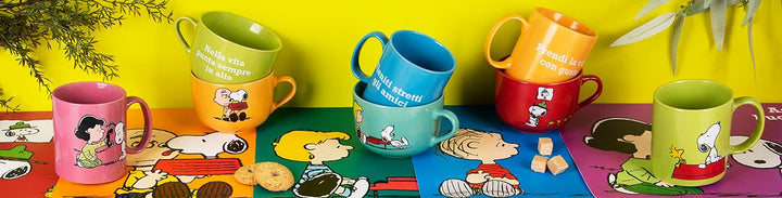 Excelsa Brunch Time Keramik Becher 6er Set Snoopy Single, Single