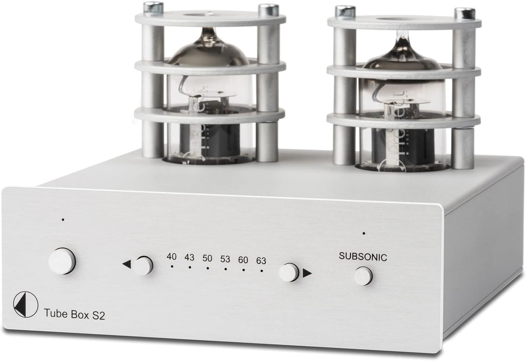 Pro-Ject Tube Box S2, High End Röhren Phono-Vorverstärker (Silber), Silber