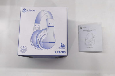 iClever Bluetooth Kinder Kopfhörer 2pack, Farbige LED-Leuchten, Kinderkopfhörer Over-Ear mit 74/85/9