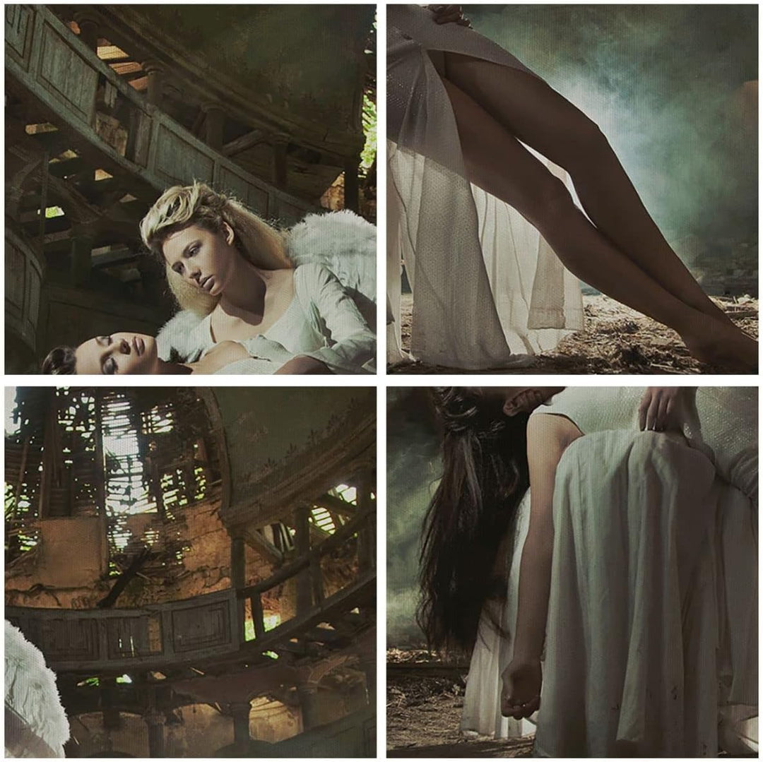 ARTTOR Bilder auf Leinwand Engel Frau Theater Oper Leinwandbild 60x60cm Wandbilder Dekoration Wohnzi