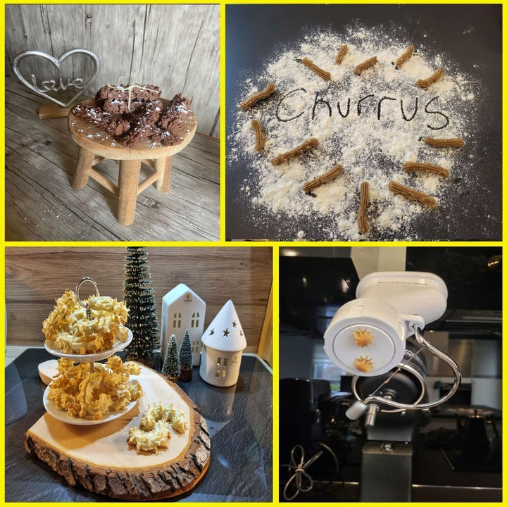 MY PASTA Churros/Spritzgebäck Zubehör geeigent für Kitchenaid Pastamaker Nudelmaschine Pasta Disc ko