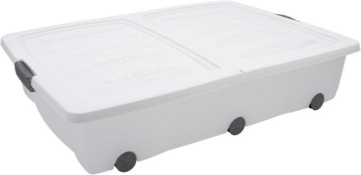 Spetebo Unterbettkommode mit Rollen 60 Liter XXL Sortiert - Betten Box Stauraum Bett