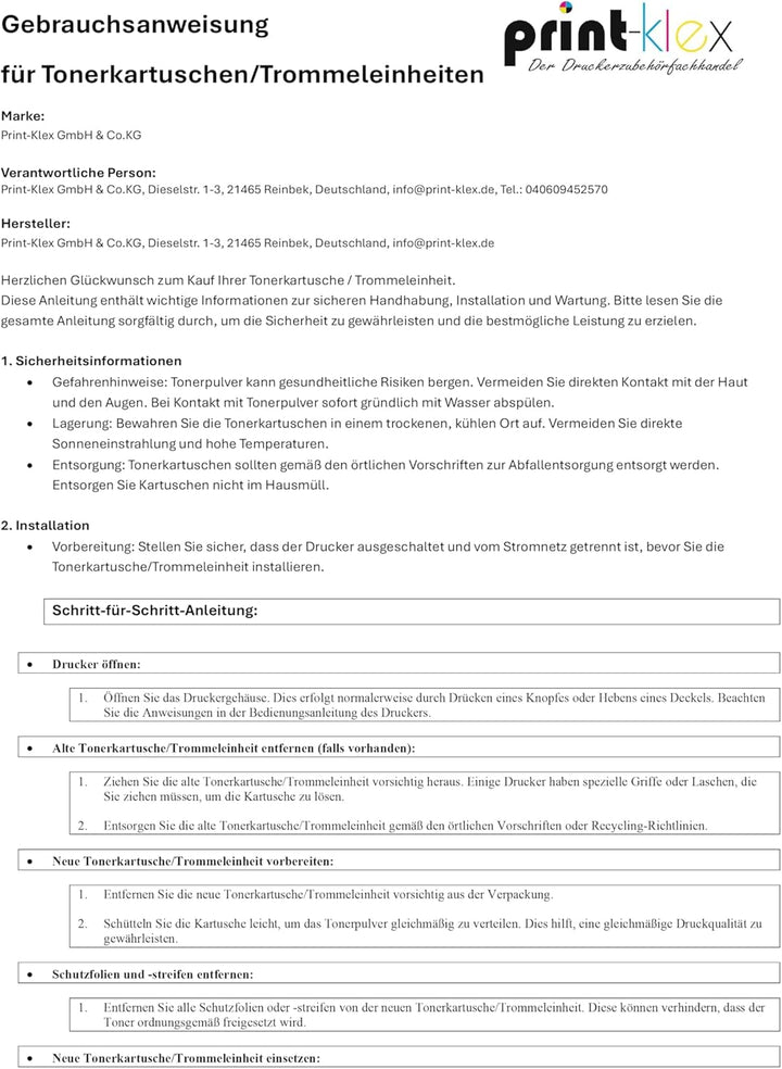 Print-Klex Tonerkartusche kompatibel für Lexmark CX317 CX317dn CX417de CX517de 71B20M0 71B0030 Rot M