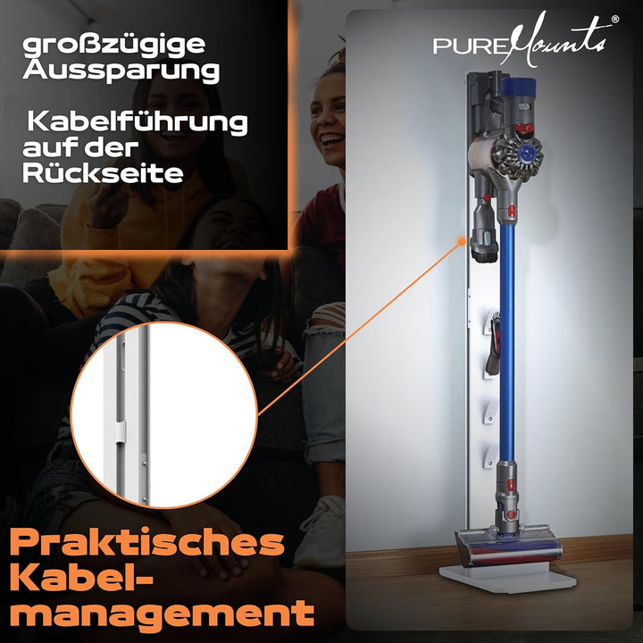 PureMounts PM-VAC-01, Staubsauger Standfuss Organizer für Dyson V6 Pro, V7, V8, Cyclone Fluffy/Absol