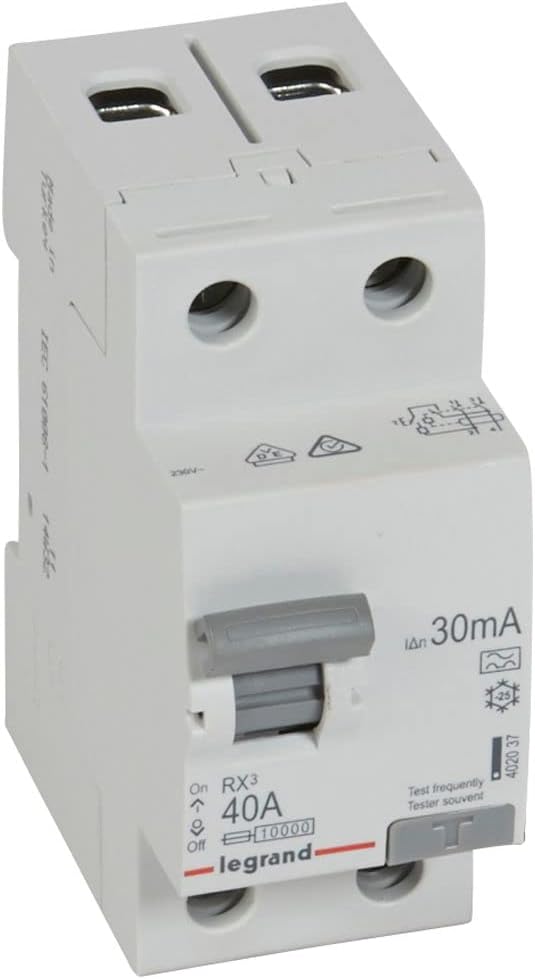 Legrand, RX3 Fehlerstromschutzschalter 40A, 2-polig, 30mA, Typ A, 230 VAC, 2 TE, FI-Schutzschalter,