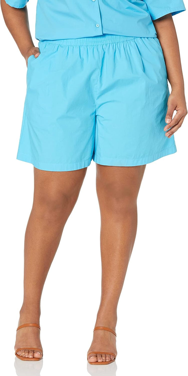 The Drop Damen Shorts Jada Shorts mit Hoher Taille und Lockerem Schnitt M Ozeanblau, M Ozeanblau