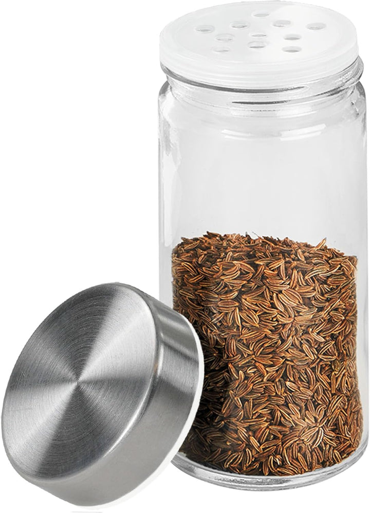 STONELINE Gewürzregal, Gewürzkarussell drehbar aus Edelstahl mit 12 Gewürzgläser, Gewürzregal stehen