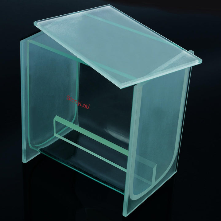 stonylab Glas Quadrat TLC Entwicklungstank, Schwerlast Borosilikat Chromatographie TLC Entwicklungsk