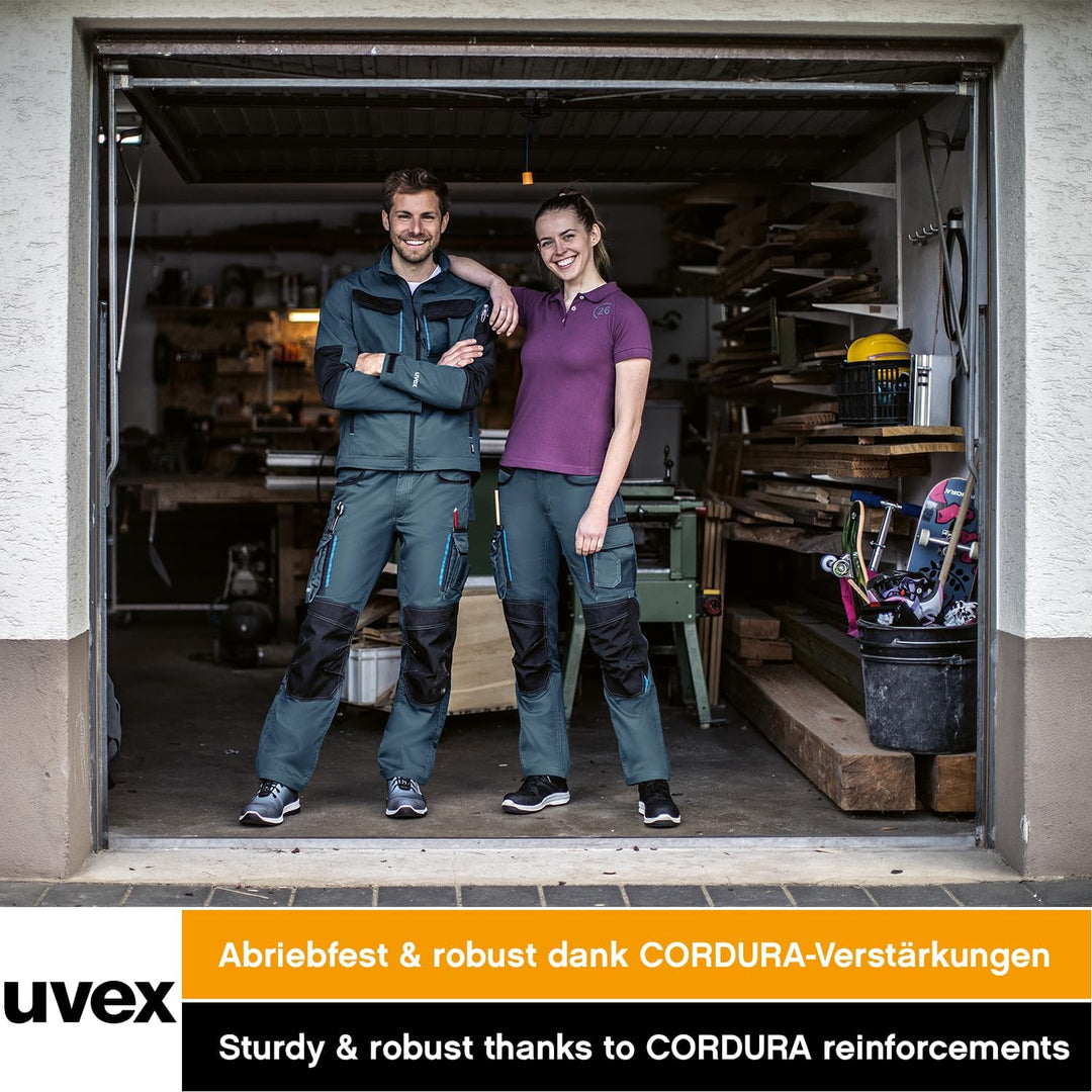 uvex Tune-up Herren-Arbeitshose lang - Männer-Arbeitshosen mit Stretch-Bund - Bundhose mit Kniepolst