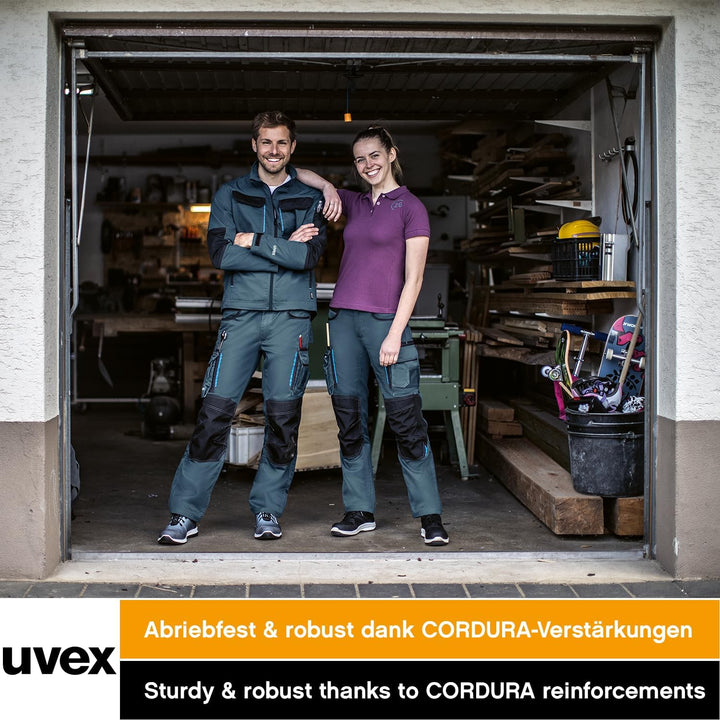 uvex Tune-up Herren-Arbeitshose lang - Männer-Arbeitshosen mit Stretch-Bund - Bundhose mit Kniepolst