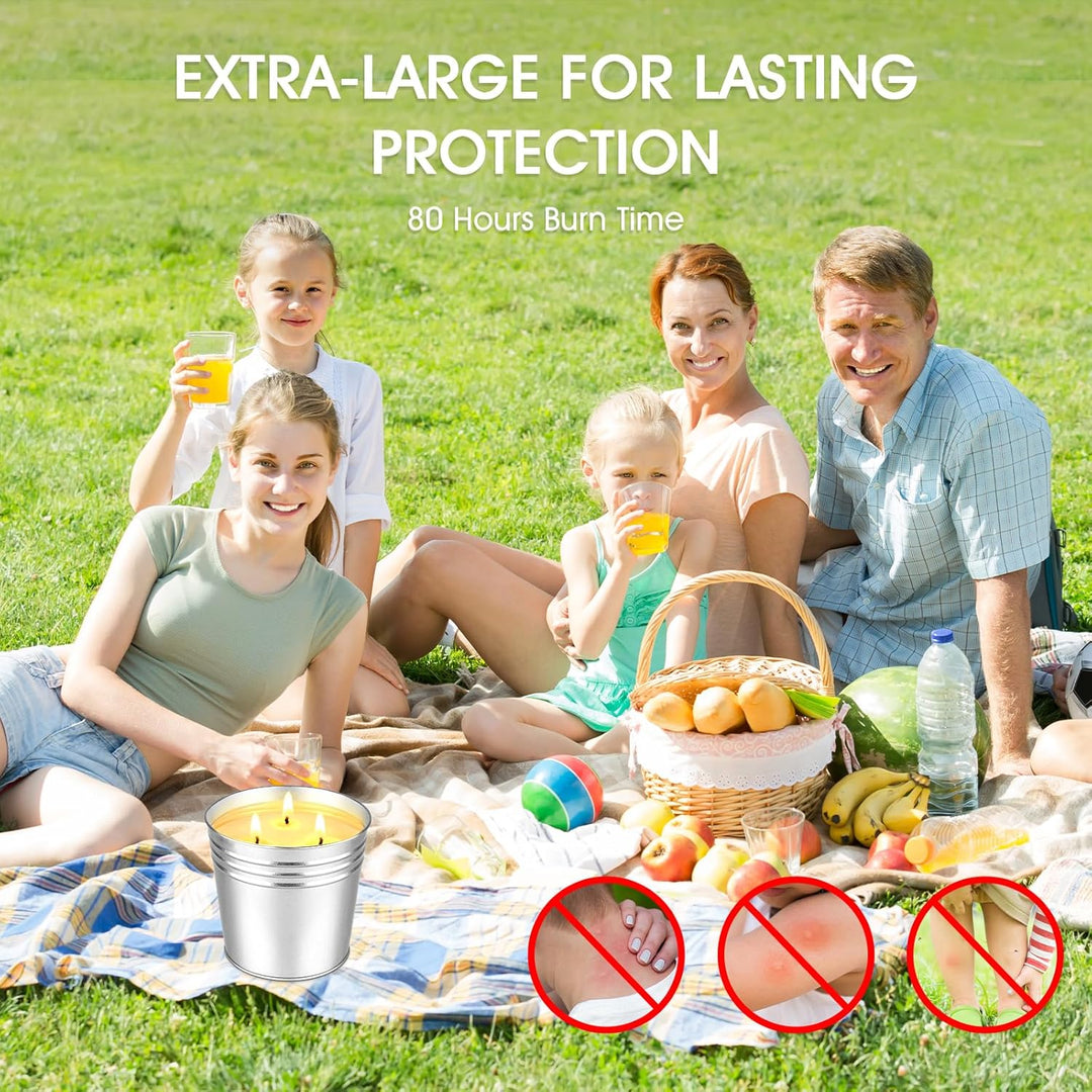 Citronella Kerze Outdoor Gross, 2 x 15oz Outdoor Kerzen Natürliche Sojawachs Zitronella Kerze Garten