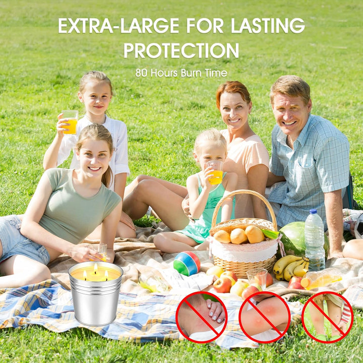 Citronella Kerze Outdoor Gross, 2 x 15oz Outdoor Kerzen Natürliche Sojawachs Zitronella Kerze Garten