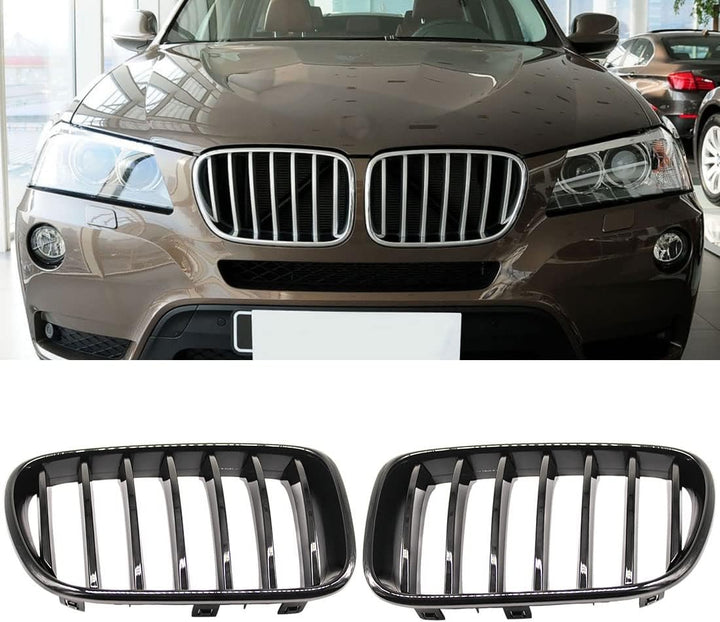 HZTWFC ABS glänzend schwarz Single Slat Sport Nierengitter Zubehör Styling Ersatz Racing Frontstosss