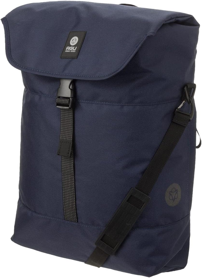 AGU Essentials DWR Urban Klickfix Fahrradtasche für Gepäckträger, 17L Seitentasche Fahrrad mit Schul