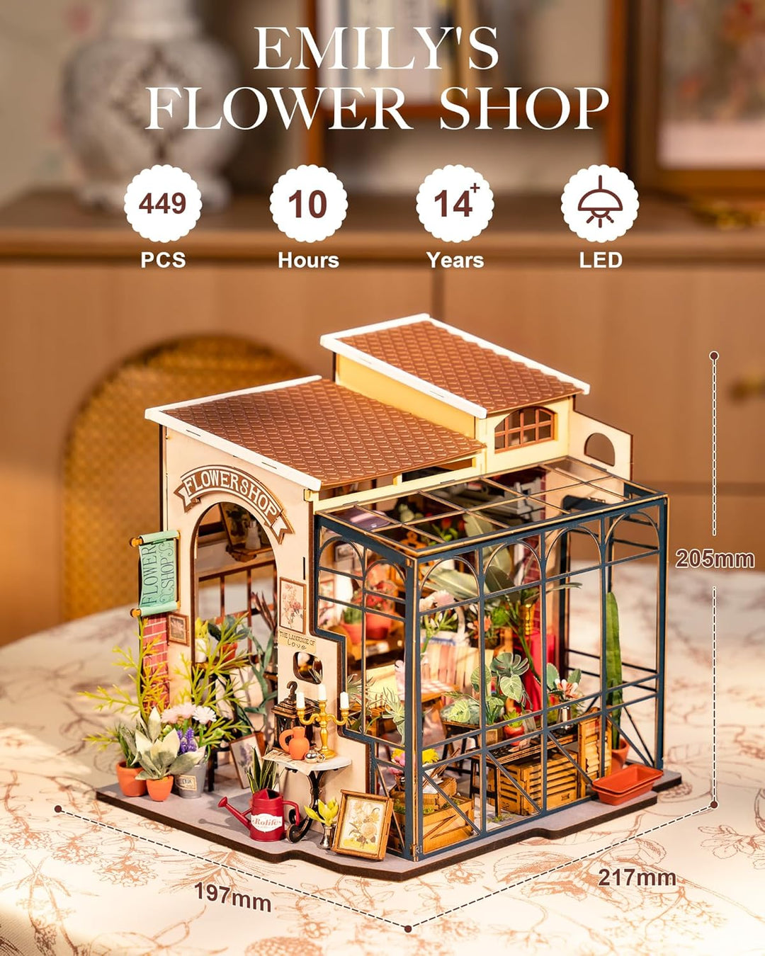 Rolife DIY Miniatur Haus Puppenhaus Kit HolzHaus Modell für Mädchen und Jungen Kinder 14+ Jahre Alt