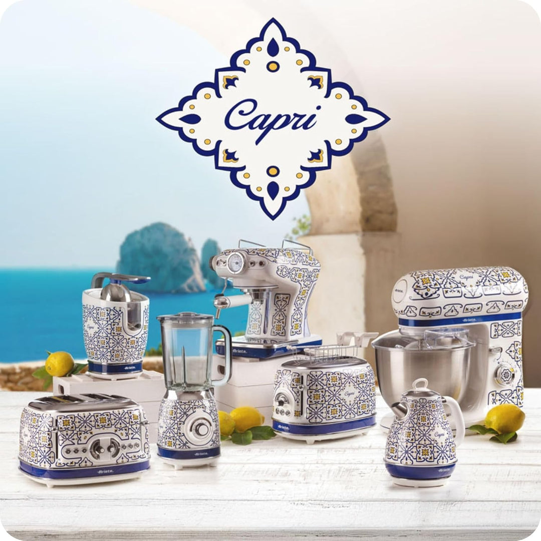 Ariete Zitruspresse 413, Capri blau und Weiss, blau und Weiss