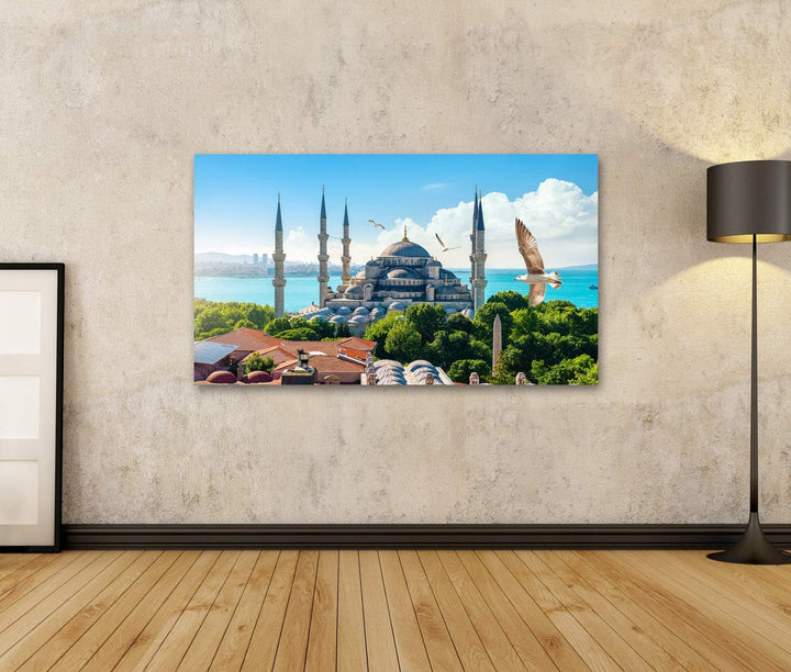 islandburner Bild auf Leinwand Blaue Moschee Am Bosporus Istanbul Türkei Bilder Wandbilder Poster Le