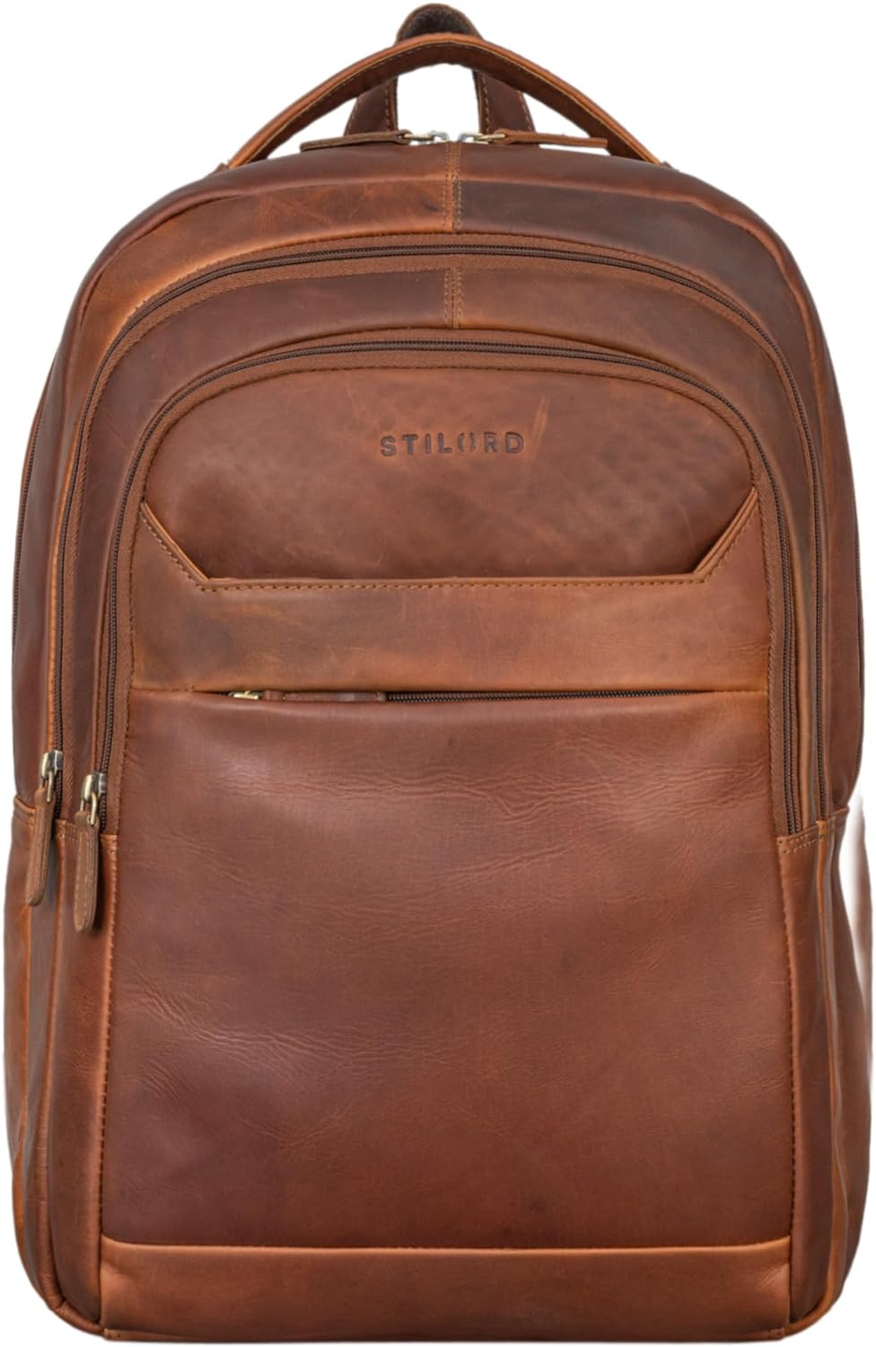 STILORD 'Keno' Leder Rucksack mit Laptopfach 15,6 Zoll Business Rucksack Herren und Damen Bürorucksa