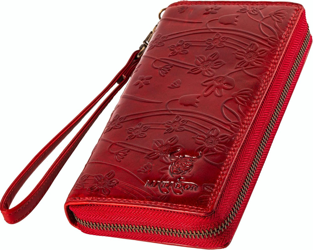 MATADOR XL Karten Portemonnaie Geldbeutel Damen Leder Gross #Cadiz mit edler Geschenk Box, Portmonee