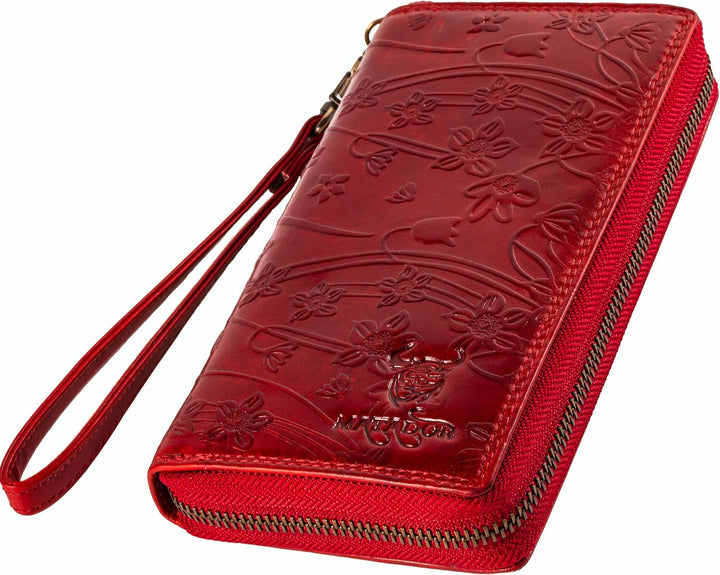 MATADOR XL Karten Portemonnaie Geldbeutel Damen Leder Gross #Cadiz mit edler Geschenk Box, Portmonee