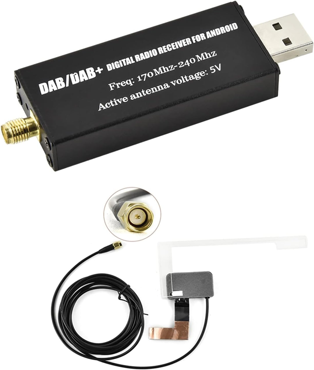CAMECHO Car Kit DAB Adapter Radioempfänger, Universal DAB Modul mit Antenne für Android Autoradio 2