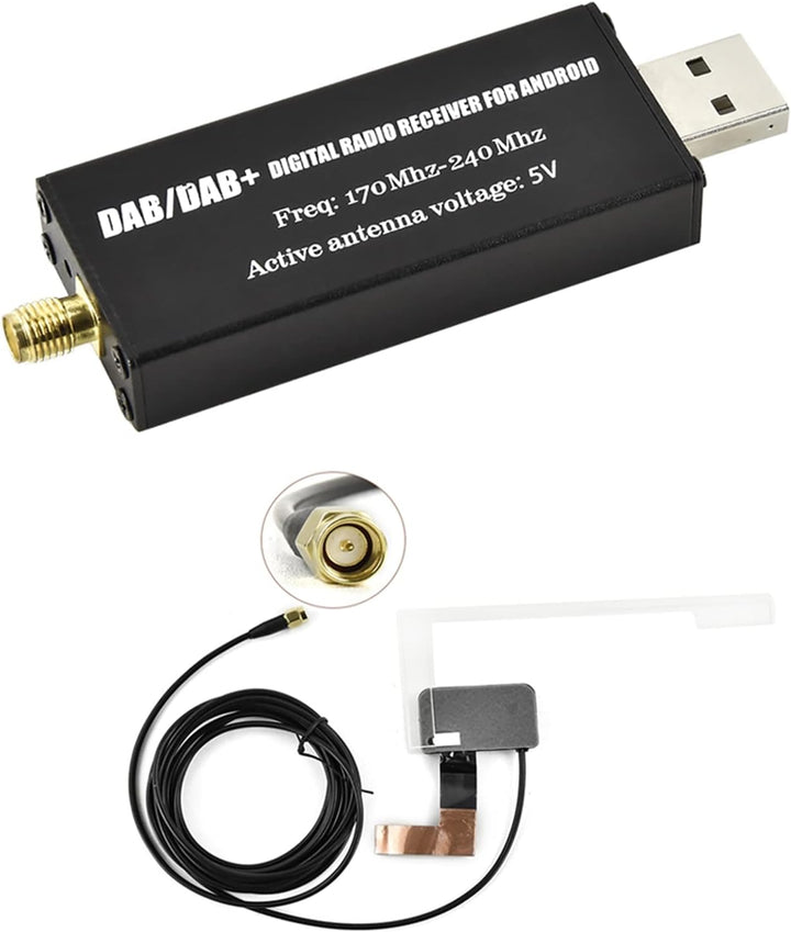 CAMECHO Car Kit DAB Adapter Radioempfänger, Universal DAB Modul mit Antenne für Android Autoradio 2