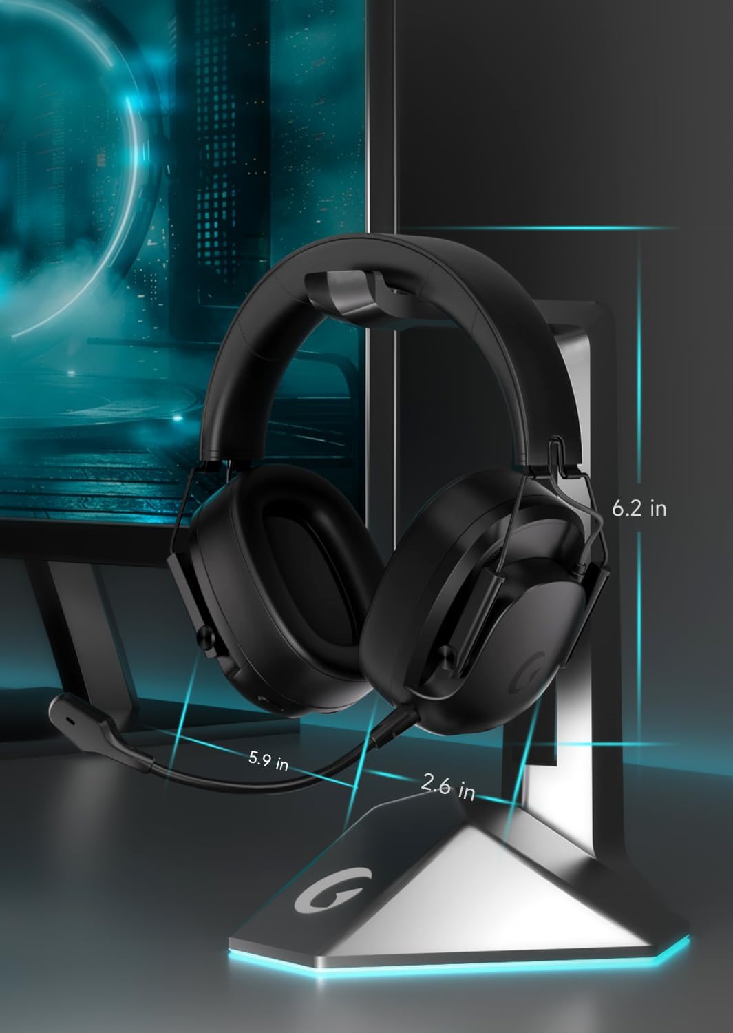 Gvyugke Wireless Gaming-Headset, Gaming-Headset für PS5/PS4/PC/Telefon, Rauschunterdrückungsmikrofon