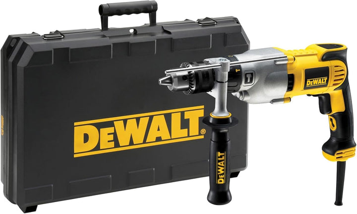 DeWalt Diamant-Bohrmaschine (1,300 Watt, zwei-Gang, extrem robust, 16 mm Vollmetall-Zahnkranzbohrfut