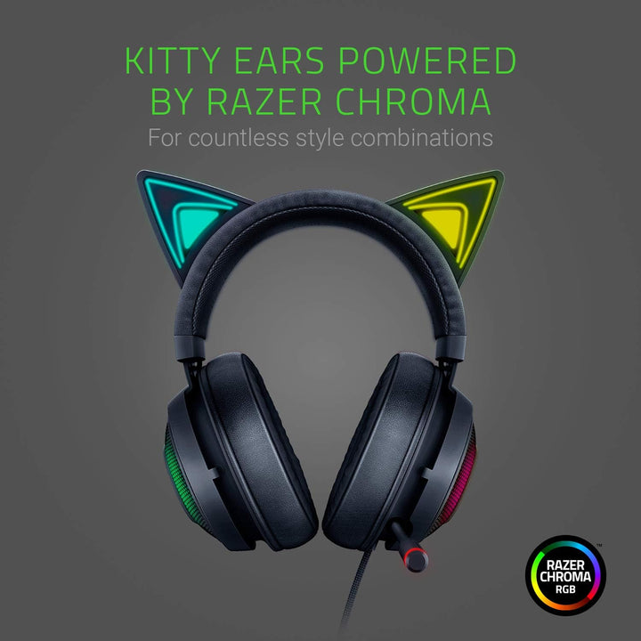Razer Kraken Kitty Edition - Gaming-Headset (Chroma-Beleuchtung, Verkabelt für plattformübergreifend
