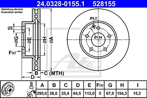 ATE 24.0328-0155.1 Bremsscheiben