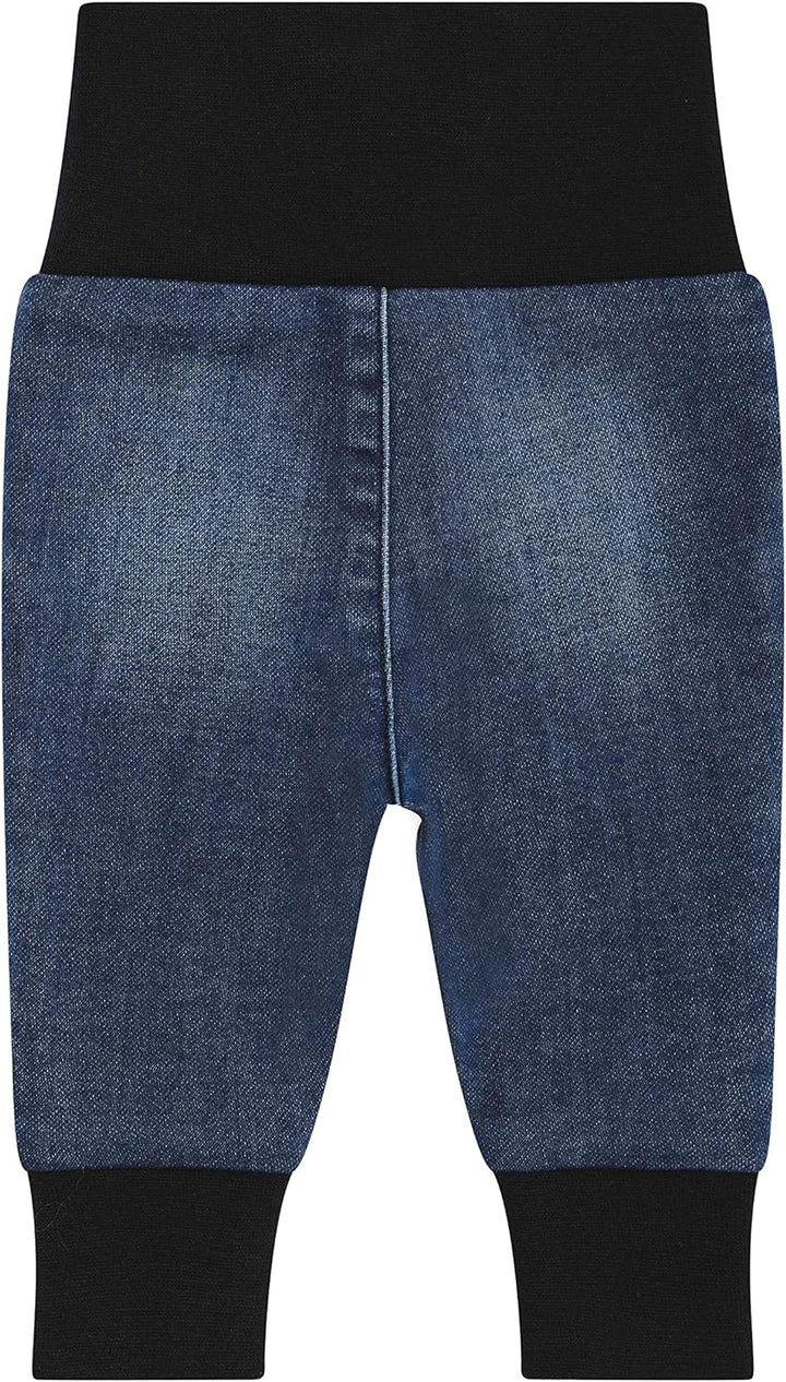 Steiff Unisex Baby Hose Jeans Wirk Denim einfarbig, 92
