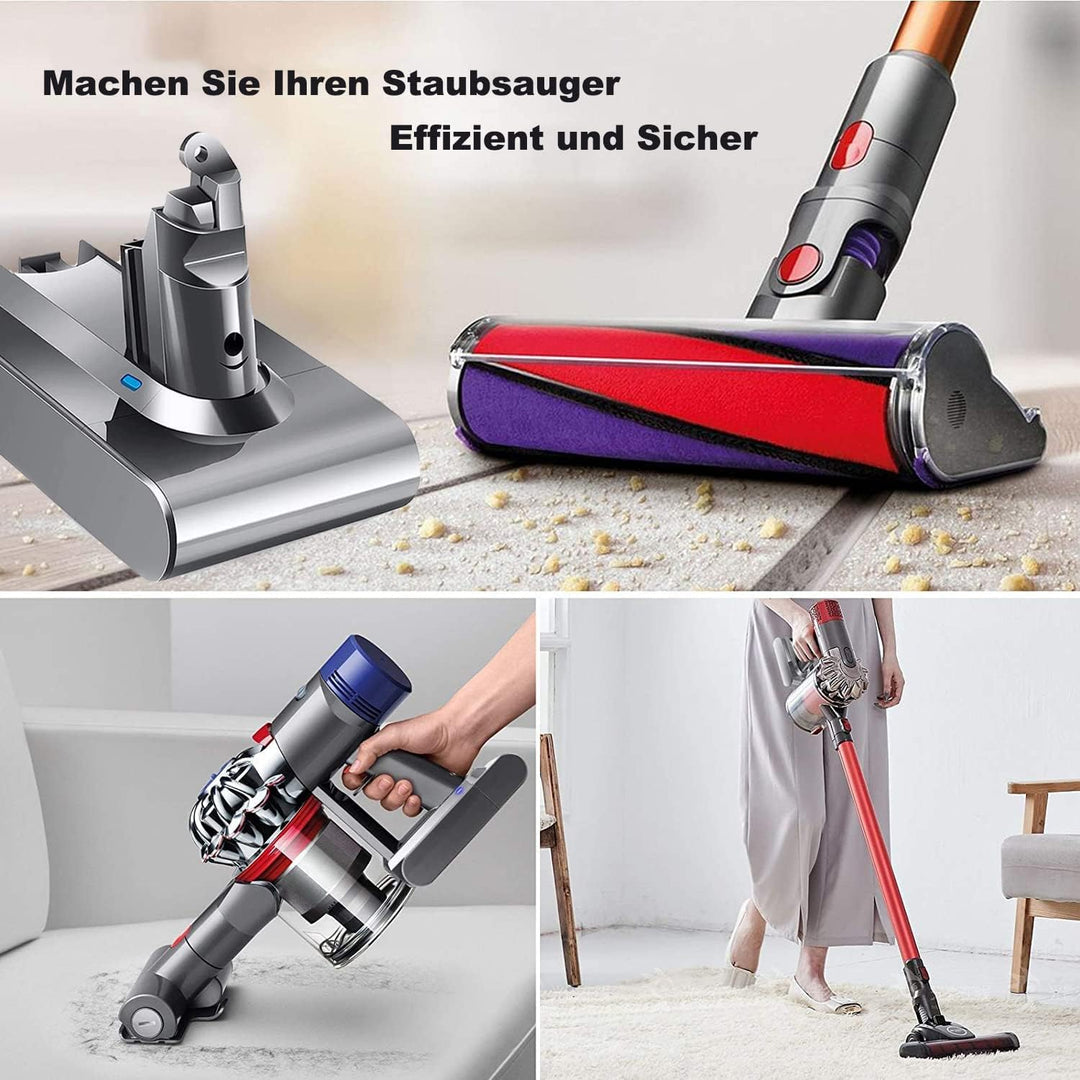 Upgraded 6000mAh V6 Ersatzakku für Dyson V6 Akku DC58 DC62 DC59 DC61 Animal DC72 DC74 DC58 DC62 DC59