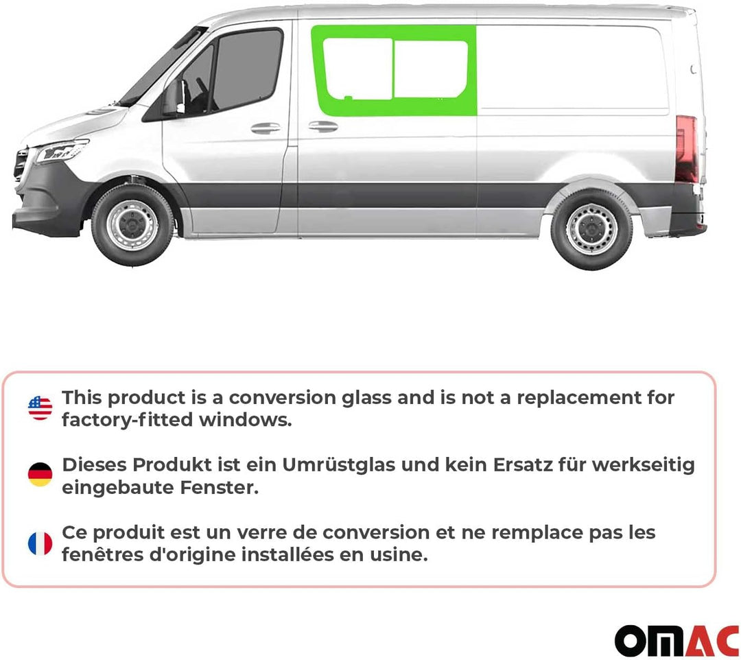 Schiebefenster kompatibel mit Mercedes Sprinter W906 2006-2018 Links Schiebetür L2 L3 L4 Sprinter L2