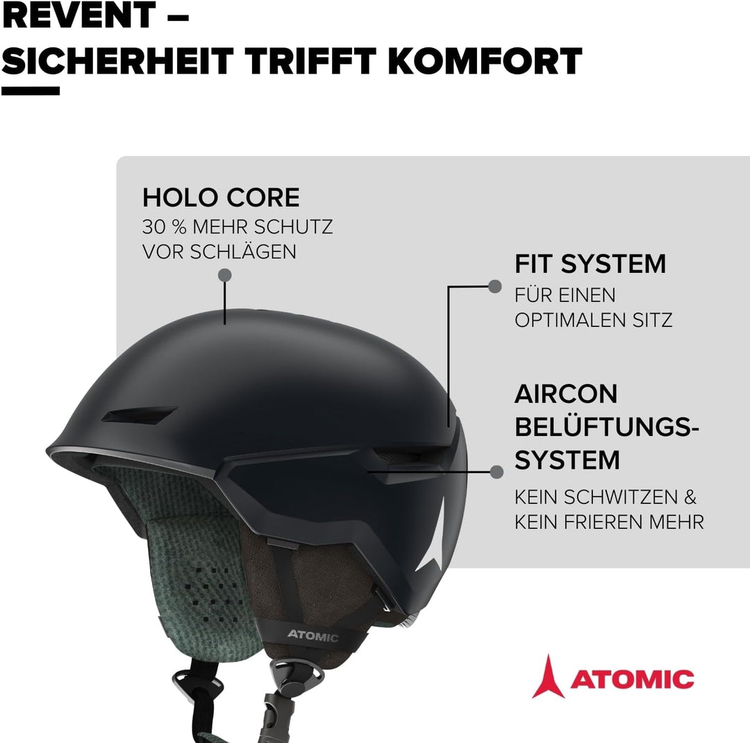 ATOMIC Revent Skihelm - Unisex für Erwachsene - Individuelle Passform für präzisen Sitz - Überlegene