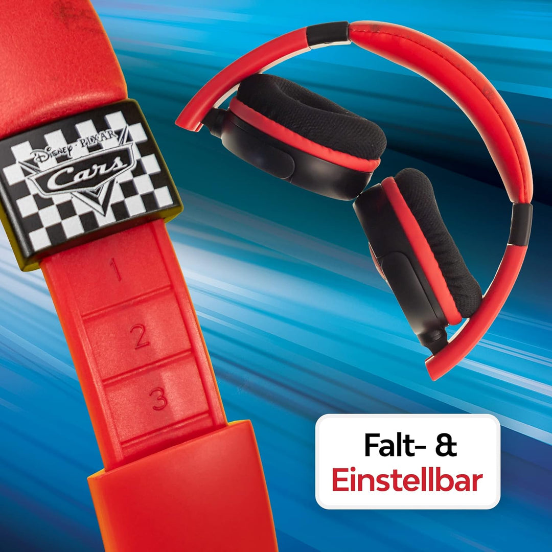 Pebble Gear Disney Pixar Cars Kids Tablet-Tasche & Kopfhörer, kindersichere Lautstärkebeschränkung,